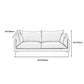 Contemporary Fabric Square Arm Loveseat Standard Loose Back Setee Clearhalo 'furn' 'furn_sofas' 'Furniture' 'furniture_sofas' 'kitchen' 'kitchen_sofas' 'Living Room Furniture' 'Sofa' 'sofas' 4764295