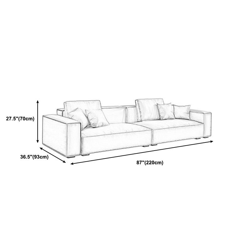 Genuine Leather Square Arm Living Room Standard Dark Brown Seating Clearhalo 'furn' 'furn_sofas' 'Furniture' 'furniture_sofas' 'kitchen' 'kitchen_sofas' 'Living Room Furniture' 'Sofa' 'sofas' 4764308