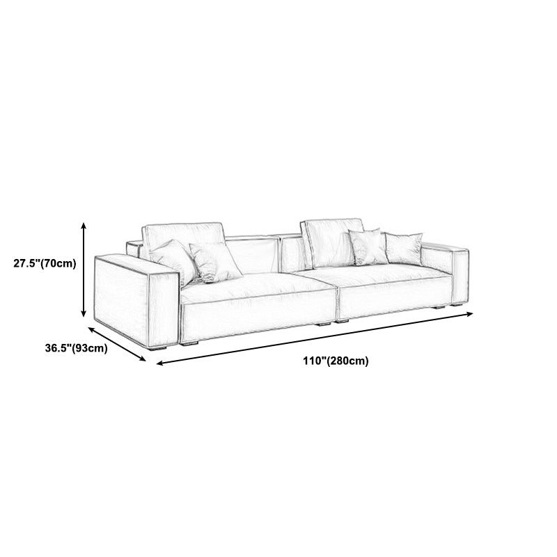 Genuine Leather Square Arm Living Room Standard Dark Brown Seating Clearhalo 'furn' 'furn_sofas' 'Furniture' 'furniture_sofas' 'kitchen' 'kitchen_sofas' 'Living Room Furniture' 'Sofa' 'sofas' 4764309