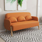 Ultra-Modern 3-seater Sofa with Square Arm for Bonus Room 68' Wide 80' High Orange Clearhalo 'furn' 'furn_sofas' 'Furniture' 'furniture_sofas' 'kitchen' 'kitchen_sofas' 'Living Room Furniture' 'Sofa' 'sofas' 4764319