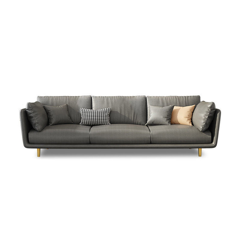 3-seater Living Room Pillow Top Arm Standard Cushions Modern Seating Grey Clearhalo 'furn' 'furn_sofas' 'Furniture' 'furniture_sofas' 'kitchen' 'kitchen_sofas' 'Living Room Furniture' 'Sofa' 'sofas' 4764338