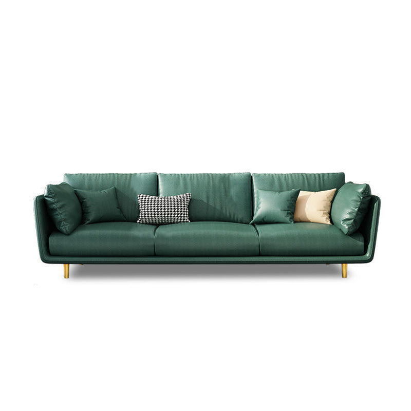 3-seater Living Room Pillow Top Arm Standard Cushions Modern Seating Green Clearhalo 'furn' 'furn_sofas' 'Furniture' 'furniture_sofas' 'kitchen' 'kitchen_sofas' 'Living Room Furniture' 'Sofa' 'sofas' 4764339