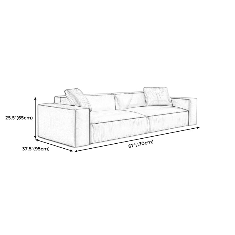 Square Arm Standard Sofa Contemporary Style Sofa for Living Room Clearhalo 'furn' 'furn_sofas' 'Furniture' 'furniture_sofas' 'kitchen' 'kitchen_sofas' 'Living Room Furniture' 'Sofa' 'sofas' 4764385