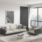 Contemporary Faux Leather Tuxedo Arm Standard Sofa with Bolster Pillows Clearhalo 'furn' 'furn_sofas' 'Furniture' 'furniture_sofas' 'kitchen' 'kitchen_sofas' 'Living Room Furniture' 'Sofa' 'sofas' 4764390