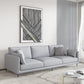 Contemporary Faux Leather Tuxedo Arm Standard Sofa with Bolster Pillows Light Gray Clearhalo 'furn' 'furn_sofas' 'Furniture' 'furniture_sofas' 'kitchen' 'kitchen_sofas' 'Living Room Furniture' 'Sofa' 'sofas' 4764402