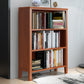 Scandinavian Rubber Wood Standard Bookshelf Vertical Bookshelf for Living Room 28.3"L x 12.6"W x 46.1"H Red Brown Bookcases Clearhalo 'Bookcases' 'furn' 'furn_bookcases' 'Furniture' 'furniture_bookcases' 'kitchen' 'kitchen_bookcases' 'Living Room Furniture' 'Office Furniture' 4765542