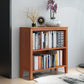 Scandinavian Rubber Wood Standard Bookshelf Vertical Bookshelf for Living Room 28.3"L x 12.6"W x 33.9"H Red Brown Bookcases Clearhalo 'Bookcases' 'furn' 'furn_bookcases' 'Furniture' 'furniture_bookcases' 'kitchen' 'kitchen_bookcases' 'Living Room Furniture' 'Office Furniture' 4765545