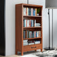 Scandinavian Rubber Wood Standard Bookshelf Vertical Bookshelf for Living Room 28.3"L x 12.6"W x 58.3"H Red Brown Drawers Clearhalo 'Bookcases' 'furn' 'furn_bookcases' 'Furniture' 'furniture_bookcases' 'kitchen' 'kitchen_bookcases' 'Living Room Furniture' 'Office Furniture' 4765547