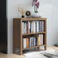 Scandinavian Rubber Wood Standard Bookshelf Vertical Bookshelf for Living Room 28.3"L x 12.6"W x 33.9"H Walnut Bookcases Clearhalo 'Bookcases' 'furn' 'furn_bookcases' 'Furniture' 'furniture_bookcases' 'kitchen' 'kitchen_bookcases' 'Living Room Furniture' 'Office Furniture' 4765561
