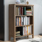 Scandinavian Rubber Wood Standard Bookshelf Vertical Bookshelf for Living Room 28.3"L x 12.6"W x 46.1"H Walnut Bookcases Clearhalo 'Bookcases' 'furn' 'furn_bookcases' 'Furniture' 'furniture_bookcases' 'kitchen' 'kitchen_bookcases' 'Living Room Furniture' 'Office Furniture' 4765565