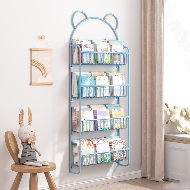 Closed Back Bookshelf Wall Mounted Scandinavian Style Bookcase for Office Study Room Clearhalo 'Bookcases' 'furn' 'furn_bookcases' 'Furniture' 'furniture_bookcases' 'kitchen' 'kitchen_bookcases' 'Living Room Furniture' 'Office Furniture' 4765572