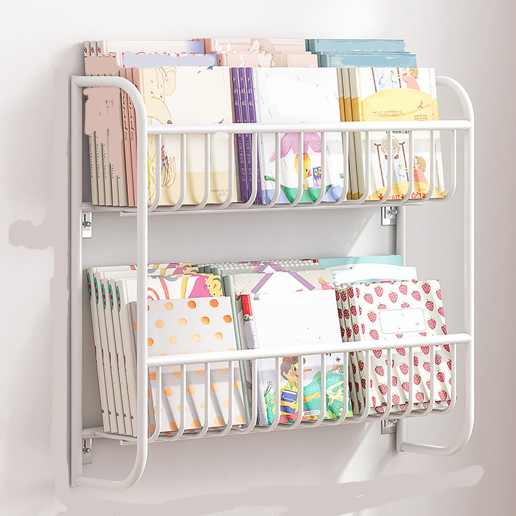 Closed Back Bookshelf Wall Mounted Scandinavian Style Bookcase for Office Study Room 26.4"L x 4.3"W x 20.1"H White Clearhalo 'Bookcases' 'furn' 'furn_bookcases' 'Furniture' 'furniture_bookcases' 'kitchen' 'kitchen_bookcases' 'Living Room Furniture' 'Office Furniture' 4765573