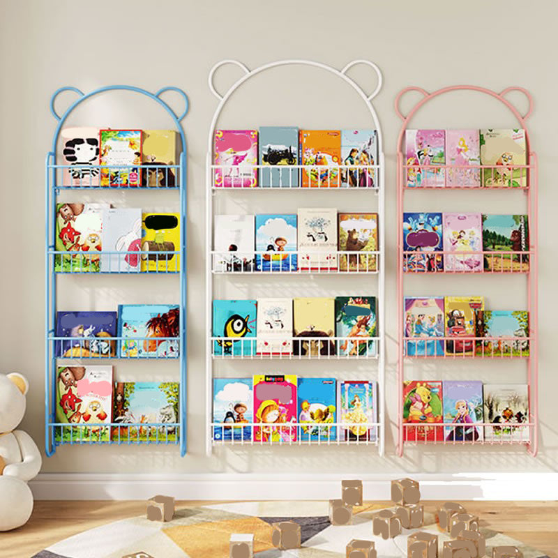 Closed Back Bookshelf Wall Mounted Scandinavian Style Bookcase for Office Study Room Clearhalo 'Bookcases' 'furn' 'furn_bookcases' 'Furniture' 'furniture_bookcases' 'kitchen' 'kitchen_bookcases' 'Living Room Furniture' 'Office Furniture' 4765575