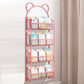 Closed Back Bookshelf Wall Mounted Scandinavian Style Bookcase for Office Study Room 20.9"L x 4.3"W x 56.3"H Pink Clearhalo 'Bookcases' 'furn' 'furn_bookcases' 'Furniture' 'furniture_bookcases' 'kitchen' 'kitchen_bookcases' 'Living Room Furniture' 'Office Furniture' 4765576