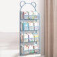 Closed Back Bookshelf Wall Mounted Scandinavian Style Bookcase for Office Study Room 20.9"L x 4.3"W x 56.3"H Blue Clearhalo 'Bookcases' 'furn' 'furn_bookcases' 'Furniture' 'furniture_bookcases' 'kitchen' 'kitchen_bookcases' 'Living Room Furniture' 'Office Furniture' 4765579