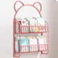 Closed Back Bookshelf Wall Mounted Scandinavian Style Bookcase for Office Study Room 20.9"L x 4.3"W x 30.3"H Pink Clearhalo 'Bookcases' 'furn' 'furn_bookcases' 'Furniture' 'furniture_bookcases' 'kitchen' 'kitchen_bookcases' 'Living Room Furniture' 'Office Furniture' 4765589