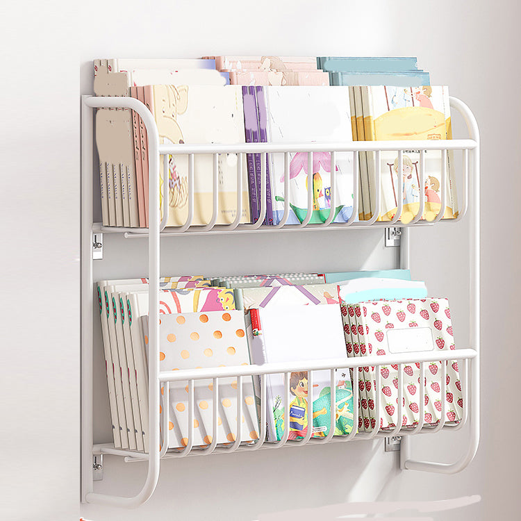 Closed Back Bookshelf Wall Mounted Scandinavian Style Bookcase for Office Study Room 20.9"L x 4.3"W x 20.1"H White Clearhalo 'Bookcases' 'furn' 'furn_bookcases' 'Furniture' 'furniture_bookcases' 'kitchen' 'kitchen_bookcases' 'Living Room Furniture' 'Office Furniture' 4765590