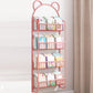 Closed Back Bookshelf Wall Mounted Scandinavian Style Bookcase for Office Study Room 26.4"L x 4.3"W x 60.2"H Pink Clearhalo 'Bookcases' 'furn' 'furn_bookcases' 'Furniture' 'furniture_bookcases' 'kitchen' 'kitchen_bookcases' 'Living Room Furniture' 'Office Furniture' 4765591