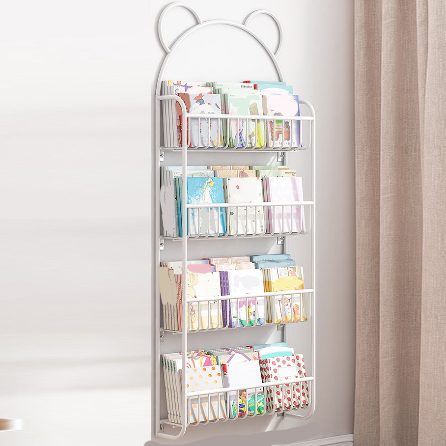 Closed Back Bookshelf Wall Mounted Scandinavian Style Bookcase for Office Study Room 20.9"L x 4.3"W x 56.3"H White Clearhalo 'Bookcases' 'furn' 'furn_bookcases' 'Furniture' 'furniture_bookcases' 'kitchen' 'kitchen_bookcases' 'Living Room Furniture' 'Office Furniture' 4765593