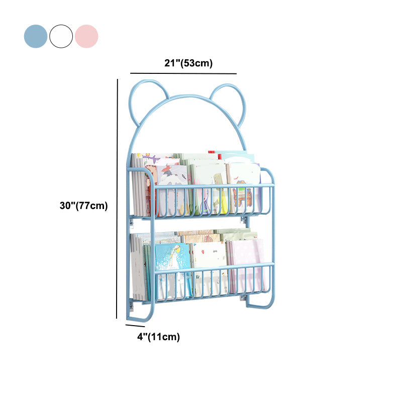 Closed Back Bookshelf Wall Mounted Scandinavian Style Bookcase for Office Study Room Clearhalo 'Bookcases' 'furn' 'furn_bookcases' 'Furniture' 'furniture_bookcases' 'kitchen' 'kitchen_bookcases' 'Living Room Furniture' 'Office Furniture' 4765597