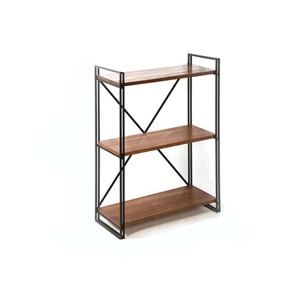 Industrial Style Bookshelf Open Shelf Solid Wood Bookcase for Home Office 39.4"L x 11.8"W x 39.4"H Clearhalo 'Bookcases' 'furn' 'furn_bookcases' 'Furniture' 'furniture_bookcases' 'kitchen' 'kitchen_bookcases' 'Living Room Furniture' 'Office Furniture' 4765606