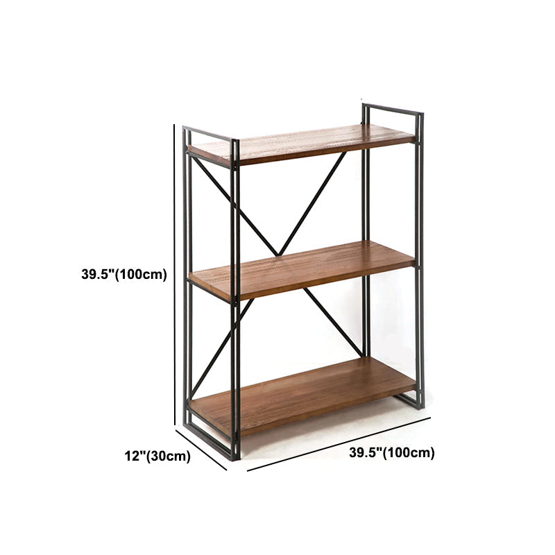 Industrial Style Bookshelf Open Shelf Solid Wood Bookcase for Home Office Clearhalo 'Bookcases' 'furn' 'furn_bookcases' 'Furniture' 'furniture_bookcases' 'kitchen' 'kitchen_bookcases' 'Living Room Furniture' 'Office Furniture' 4765612