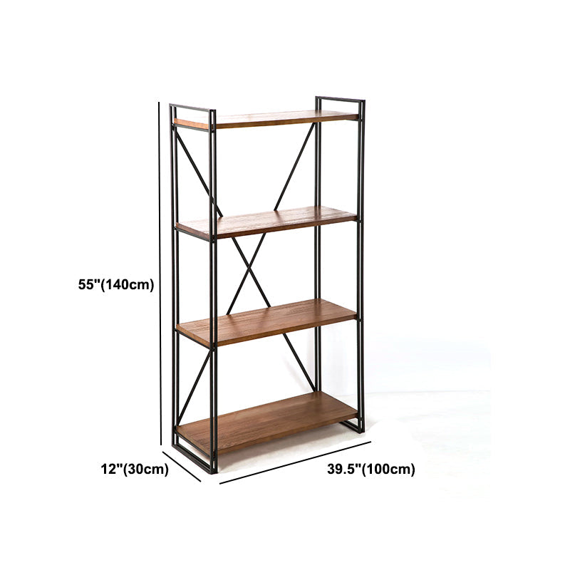 Industrial Style Bookshelf Open Shelf Solid Wood Bookcase for Home Office Clearhalo 'Bookcases' 'furn' 'furn_bookcases' 'Furniture' 'furniture_bookcases' 'kitchen' 'kitchen_bookcases' 'Living Room Furniture' 'Office Furniture' 4765615