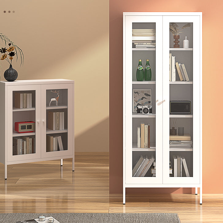 Scandinavian Steel Vertical Standard Bookcase with Clear Toughened Glass Door Clearhalo 'Bookcases' 'furn' 'furn_bookcases' 'Furniture' 'furniture_bookcases' 'kitchen' 'kitchen_bookcases' 'Living Room Furniture' 'Office Furniture' 4765619
