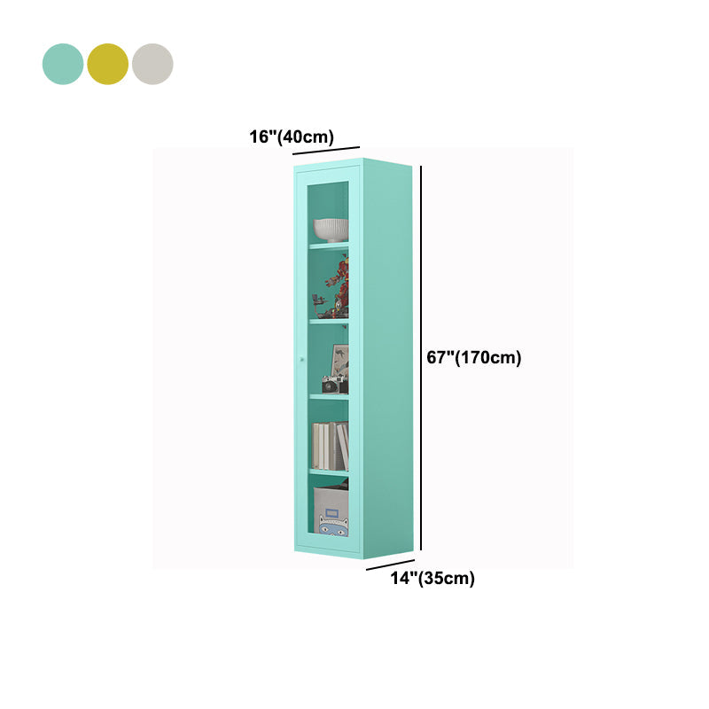 Scandinavian Steel Vertical Standard Bookcase with Clear Toughened Glass Door Clearhalo 'Bookcases' 'furn' 'furn_bookcases' 'Furniture' 'furniture_bookcases' 'kitchen' 'kitchen_bookcases' 'Living Room Furniture' 'Office Furniture' 4765643