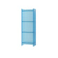 Scandinavian Acrylic Standard Bookshelf Vertical Closed Back Bookshelf for Living Room 15.7"L x 9.8"W x 46.5"H Blue Clearhalo 'Bookcases' 'furn' 'furn_bookcases' 'Furniture' 'furniture_bookcases' 'kitchen' 'kitchen_bookcases' 'Living Room Furniture' 'Office Furniture' 4765646