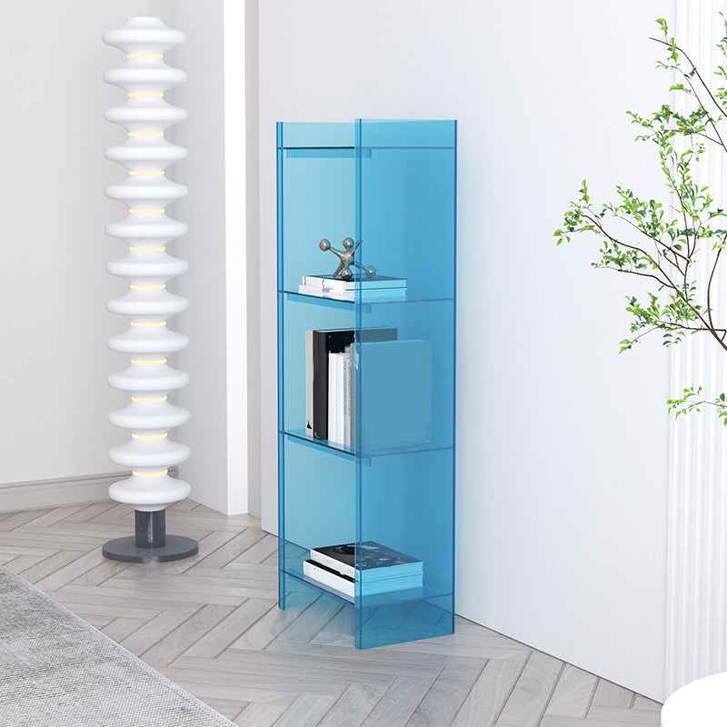Scandinavian Acrylic Standard Bookshelf Vertical Closed Back Bookshelf for Living Room Clearhalo 'Bookcases' 'furn' 'furn_bookcases' 'Furniture' 'furniture_bookcases' 'kitchen' 'kitchen_bookcases' 'Living Room Furniture' 'Office Furniture' 4765648