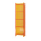 Scandinavian Acrylic Standard Bookshelf Vertical Closed Back Bookshelf for Living Room 15.7"L x 9.8"W x 59.8"H Orange Clearhalo 'Bookcases' 'furn' 'furn_bookcases' 'Furniture' 'furniture_bookcases' 'kitchen' 'kitchen_bookcases' 'Living Room Furniture' 'Office Furniture' 4765652