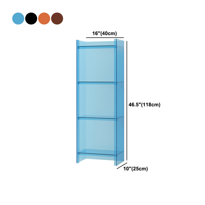 Scandinavian Acrylic Standard Bookshelf Vertical Closed Back Bookshelf for Living Room Clearhalo 'Bookcases' 'furn' 'furn_bookcases' 'Furniture' 'furniture_bookcases' 'kitchen' 'kitchen_bookcases' 'Living Room Furniture' 'Office Furniture' 4765662