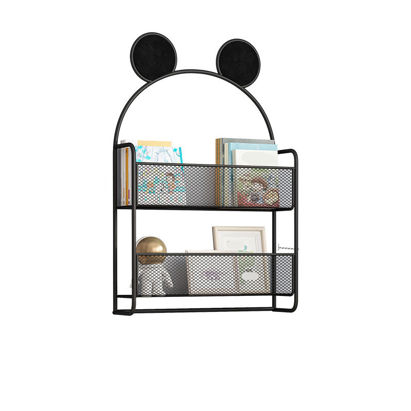 Wall Mounted Bookshelf Scandinavian Style Bookcase for Home Office Study Room 20.5"L x 5.1"W x 32.3"H Black Clearhalo 'Bookcases' 'furn' 'furn_bookcases' 'Furniture' 'furniture_bookcases' 'kitchen' 'kitchen_bookcases' 'Living Room Furniture' 'Office Furniture' 4765669