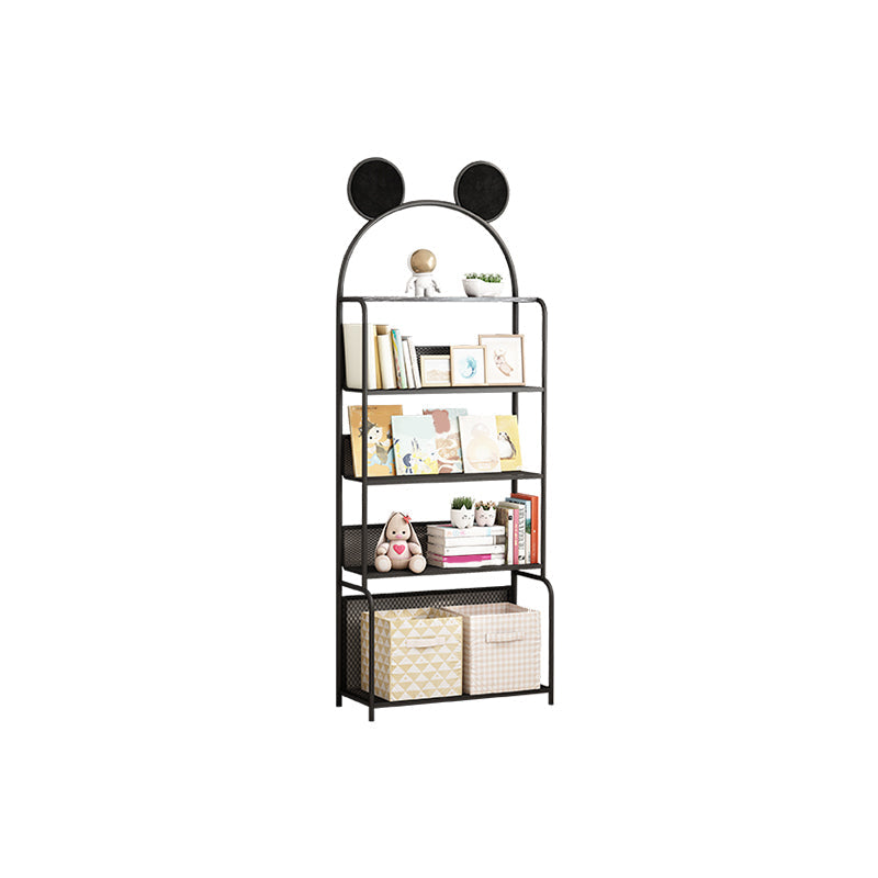Wall Mounted Bookshelf Scandinavian Style Bookcase for Home Office Study Room 20.5"L x 8.7"W x 59.1"H Black Clearhalo 'Bookcases' 'furn' 'furn_bookcases' 'Furniture' 'furniture_bookcases' 'kitchen' 'kitchen_bookcases' 'Living Room Furniture' 'Office Furniture' 4765674