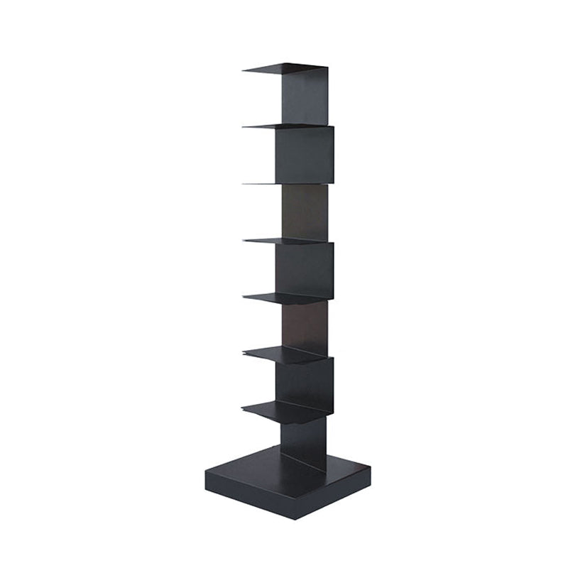 Invisible Bookcase Contemporary Style Bookshelf for Study Room and Office 13.8"L x 13.8"W x 49.6"H Black Clearhalo 'Bookcases' 'furn' 'furn_bookcases' 'Furniture' 'furniture_bookcases' 'kitchen' 'kitchen_bookcases' 'Living Room Furniture' 'Office Furniture' 4765686