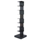 Invisible Bookcase Contemporary Style Bookshelf for Study Room and Office 13.8"L x 13.8"W x 56.7"H Black Clearhalo 'Bookcases' 'furn' 'furn_bookcases' 'Furniture' 'furniture_bookcases' 'kitchen' 'kitchen_bookcases' 'Living Room Furniture' 'Office Furniture' 4765688