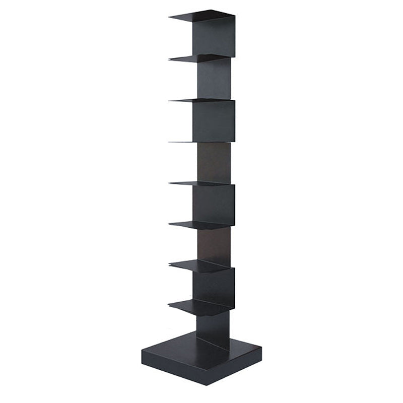Invisible Bookcase Contemporary Style Bookshelf for Study Room and Office 13.8"L x 13.8"W x 56.7"H Black Clearhalo 'Bookcases' 'furn' 'furn_bookcases' 'Furniture' 'furniture_bookcases' 'kitchen' 'kitchen_bookcases' 'Living Room Furniture' 'Office Furniture' 4765688