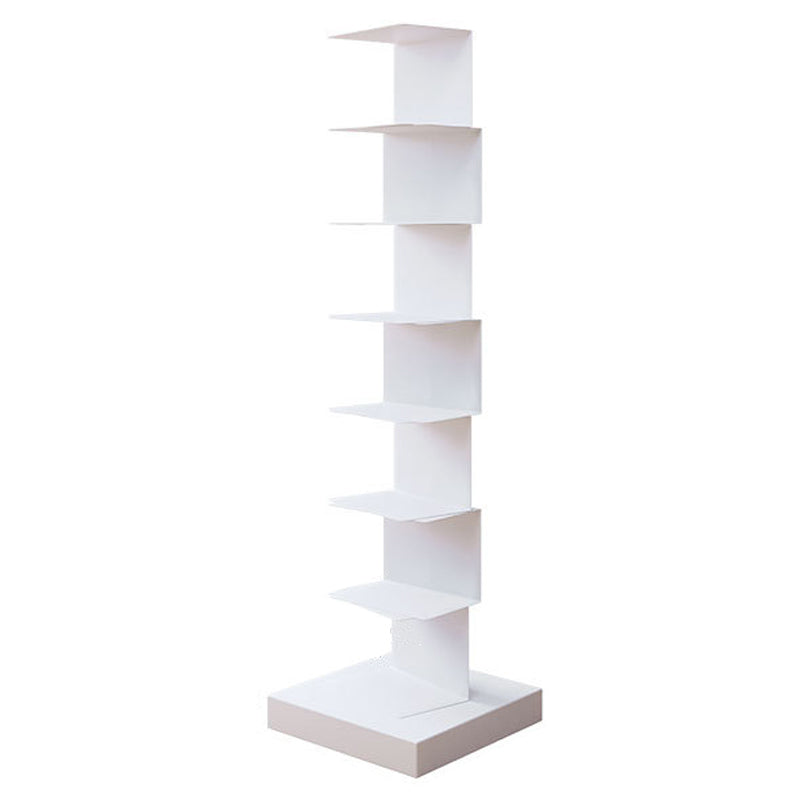 Invisible Bookcase Contemporary Style Bookshelf for Study Room and Office 13.8"L x 13.8"W x 49.6"H White Clearhalo 'Bookcases' 'furn' 'furn_bookcases' 'Furniture' 'furniture_bookcases' 'kitchen' 'kitchen_bookcases' 'Living Room Furniture' 'Office Furniture' 4765692