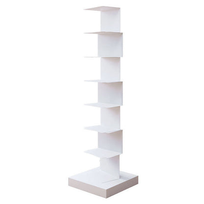 Invisible Bookcase Contemporary Style Bookshelf for Study Room and Office 13.8"L x 13.8"W x 49.6"H White Clearhalo 'Bookcases' 'furn' 'furn_bookcases' 'Furniture' 'furniture_bookcases' 'kitchen' 'kitchen_bookcases' 'Living Room Furniture' 'Office Furniture' 4765692