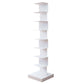 Invisible Bookcase Contemporary Style Bookshelf for Study Room and Office 13.8"L x 13.8"W x 56.7"H White Clearhalo 'Bookcases' 'furn' 'furn_bookcases' 'Furniture' 'furniture_bookcases' 'kitchen' 'kitchen_bookcases' 'Living Room Furniture' 'Office Furniture' 4765693