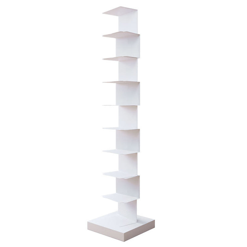 Invisible Bookcase Contemporary Style Bookshelf for Study Room and Office 13.8"L x 13.8"W x 63.4"H White Clearhalo 'Bookcases' 'furn' 'furn_bookcases' 'Furniture' 'furniture_bookcases' 'kitchen' 'kitchen_bookcases' 'Living Room Furniture' 'Office Furniture' 4765695