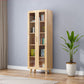 Modern Manufactured Wood Standard Bookcase Natural Vertical Bookcase 23.6"L x 11.8"W x 66.9"H Cabinets Clearhalo 'Bookcases' 'furn' 'furn_bookcases' 'Furniture' 'furniture_bookcases' 'kitchen' 'kitchen_bookcases' 'Living Room Furniture' 'Office Furniture' 4765734