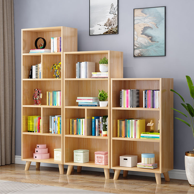 Modern Manufactured Wood Standard Bookcase Natural Vertical Bookcase Clearhalo 'Bookcases' 'furn' 'furn_bookcases' 'Furniture' 'furniture_bookcases' 'kitchen' 'kitchen_bookcases' 'Living Room Furniture' 'Office Furniture' 4765743