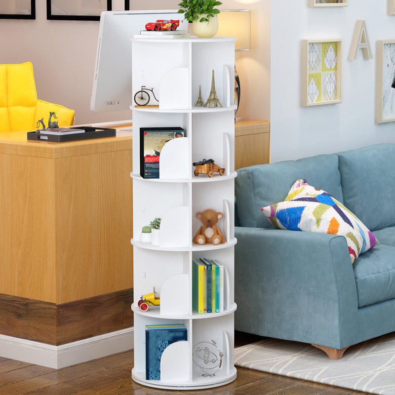 Manufactured Wood Corner Bookshelf White Contemporary Closed Back Bookshelf Clearhalo 'Bookcases' 'furn' 'furn_bookcases' 'Furniture' 'furniture_bookcases' 'kitchen' 'kitchen_bookcases' 'Living Room Furniture' 'Office Furniture' 4765751