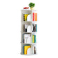 Manufactured Wood Corner Bookshelf White Contemporary Closed Back Bookshelf 18.1"L x 18.1"W x 50.4"H Clearhalo 'Bookcases' 'furn' 'furn_bookcases' 'Furniture' 'furniture_bookcases' 'kitchen' 'kitchen_bookcases' 'Living Room Furniture' 'Office Furniture' 4765755