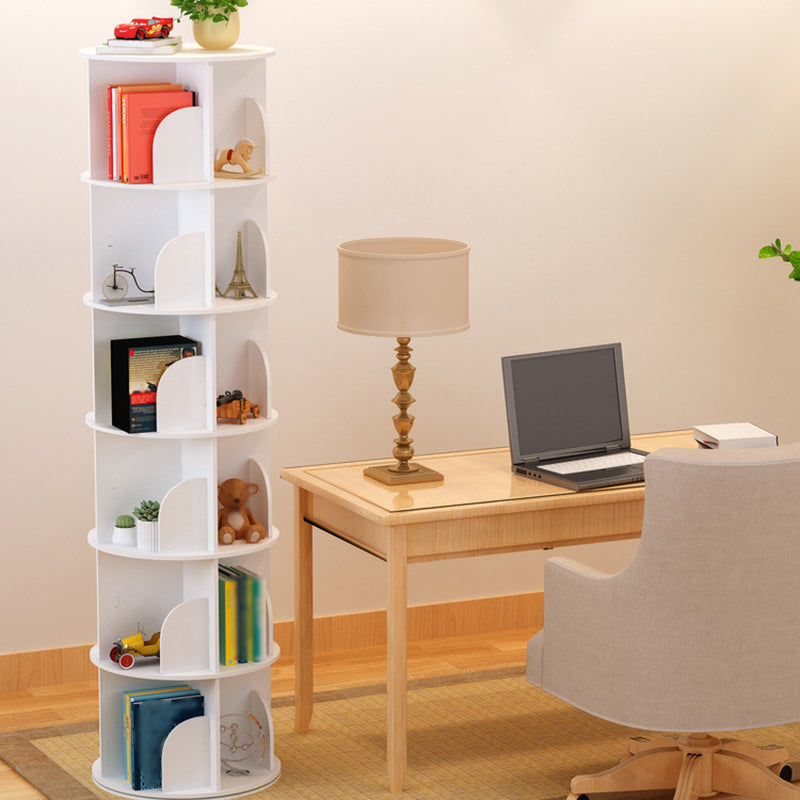 Manufactured Wood Corner Bookshelf White Contemporary Closed Back Bookshelf Clearhalo 'Bookcases' 'furn' 'furn_bookcases' 'Furniture' 'furniture_bookcases' 'kitchen' 'kitchen_bookcases' 'Living Room Furniture' 'Office Furniture' 4765761