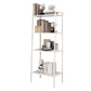 Contemporary Open Ladder Bookshelf Metal Vertical Bookshelf for Bedroom 23.6"L x 13.8"W x 57.9"H White Clearhalo 'Bookcases' 'furn' 'furn_bookcases' 'Furniture' 'furniture_bookcases' 'kitchen' 'kitchen_bookcases' 'Living Room Furniture' 'Office Furniture' 4765771