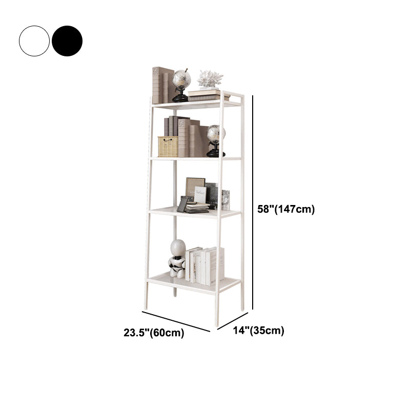 Contemporary Open Ladder Bookshelf Metal Vertical Bookshelf for Bedroom Clearhalo 'Bookcases' 'furn' 'furn_bookcases' 'Furniture' 'furniture_bookcases' 'kitchen' 'kitchen_bookcases' 'Living Room Furniture' 'Office Furniture' 4765781