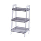 Acrylic Bookshelf Scandinavian Style Open Back Bookcase for Office and Study Room 17.7"L x 14.2"W x 45.3"H Grey Clearhalo 'Bookcases' 'furn' 'furn_bookcases' 'Furniture' 'furniture_bookcases' 'kitchen' 'kitchen_bookcases' 'Living Room Furniture' 'Office Furniture' 4765783